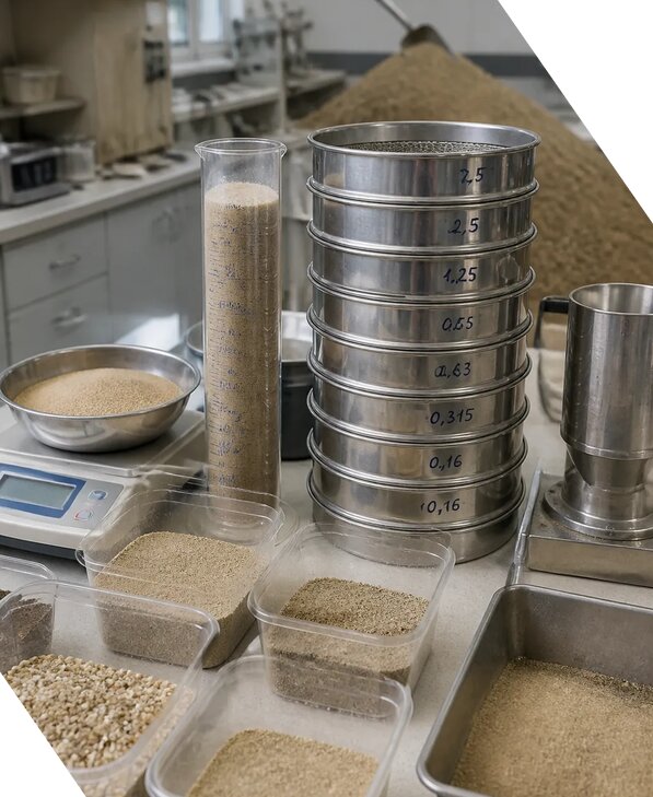 Лабораторное испытание песка для строительства в Ачинске
