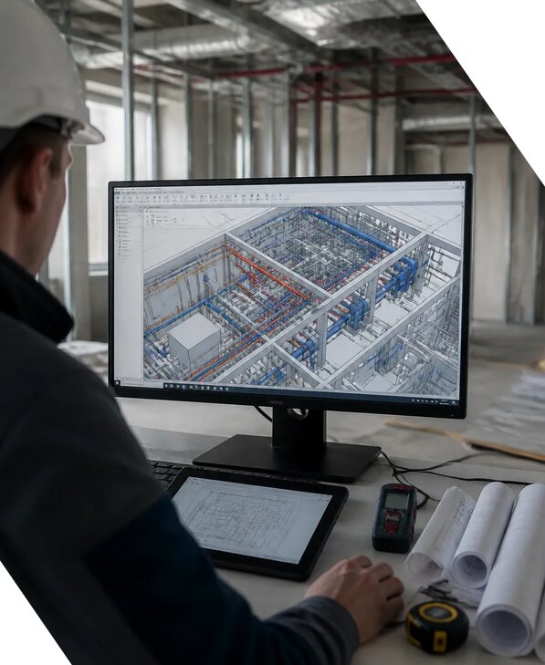 Создание BIM модели инженерных сетей для объектов в Ачинске